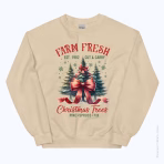 Farm Fresh Christmas Trees Sand Crewneck Sweatshirt